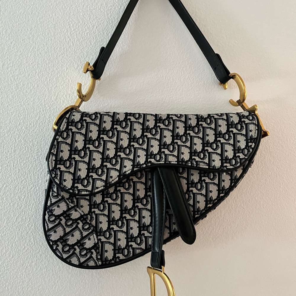 Dior Saddlebag Blue Dior Oblique Jacquard